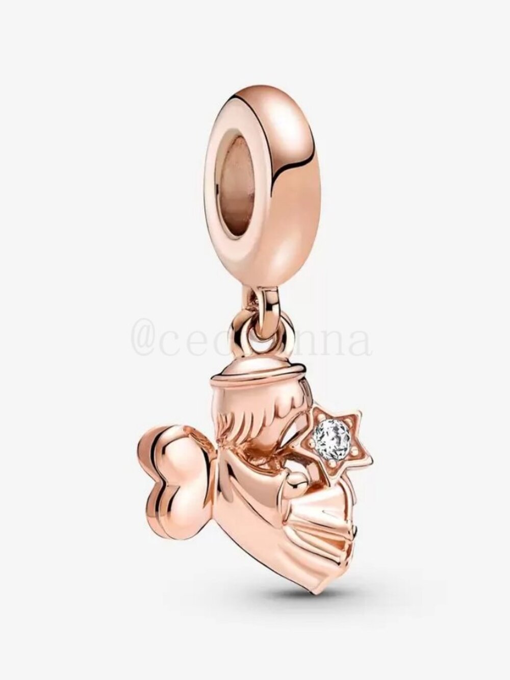Pandora Heart Winged Angel Dangle Charm
